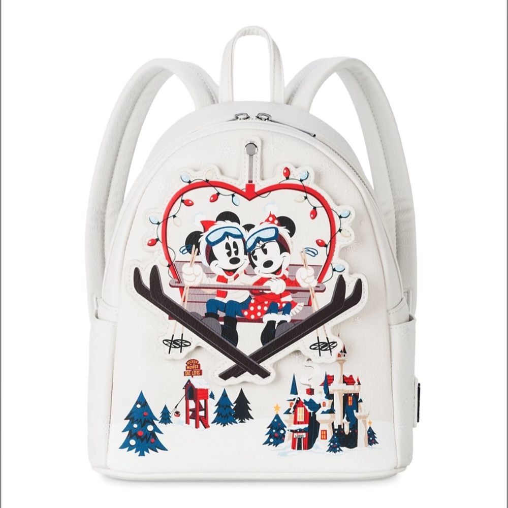 Minnie & Mickey Ski Lodge Christmas Loungefly Mini Backpack 2021 SOLD OUT